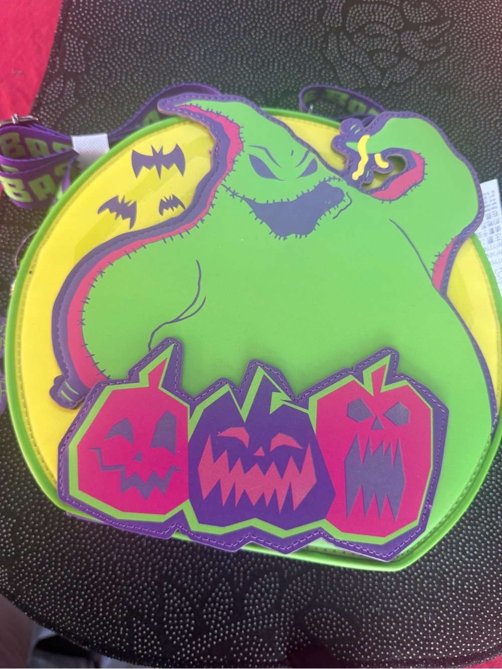 Kids Halloween Crossbody Bag - Green Ghost Pumpkin Design